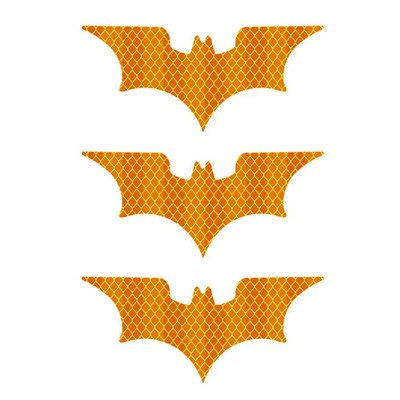 3 τμχ Αυτοκόλλητο αυτοκινήτου ανακλαστικό σε σχήμα νυχτερίδας Αυτοκόλλητα προειδοποίησης ηλεκτρικού οχήματος Safely night κράνος Διακοσμητικά αυτοκόλλητα αξεσουάρ Voiture