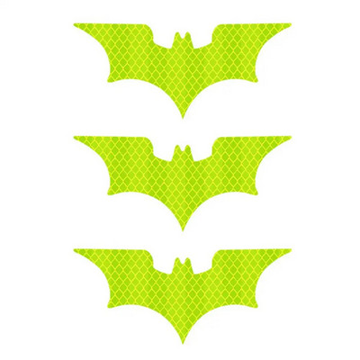 3 τμχ Αυτοκόλλητο αυτοκινήτου ανακλαστικό σε σχήμα νυχτερίδας Αυτοκόλλητα προειδοποίησης ηλεκτρικού οχήματος Safely night κράνος Διακοσμητικά αυτοκόλλητα αξεσουάρ Voiture