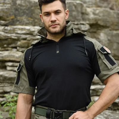 Cămăși tactice Cămașă cu guler din armata SUA Tactici Tricou militar de luptă Albastru Airsoft Paintball Topuri de camping Îmbrăcăminte de vânătoare