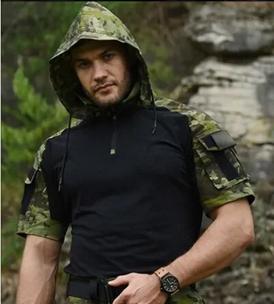 Cămăși tactice Cămașă cu guler din armata SUA Tactici Tricou militar de luptă Albastru Airsoft Paintball Topuri de camping Îmbrăcăminte de vânătoare