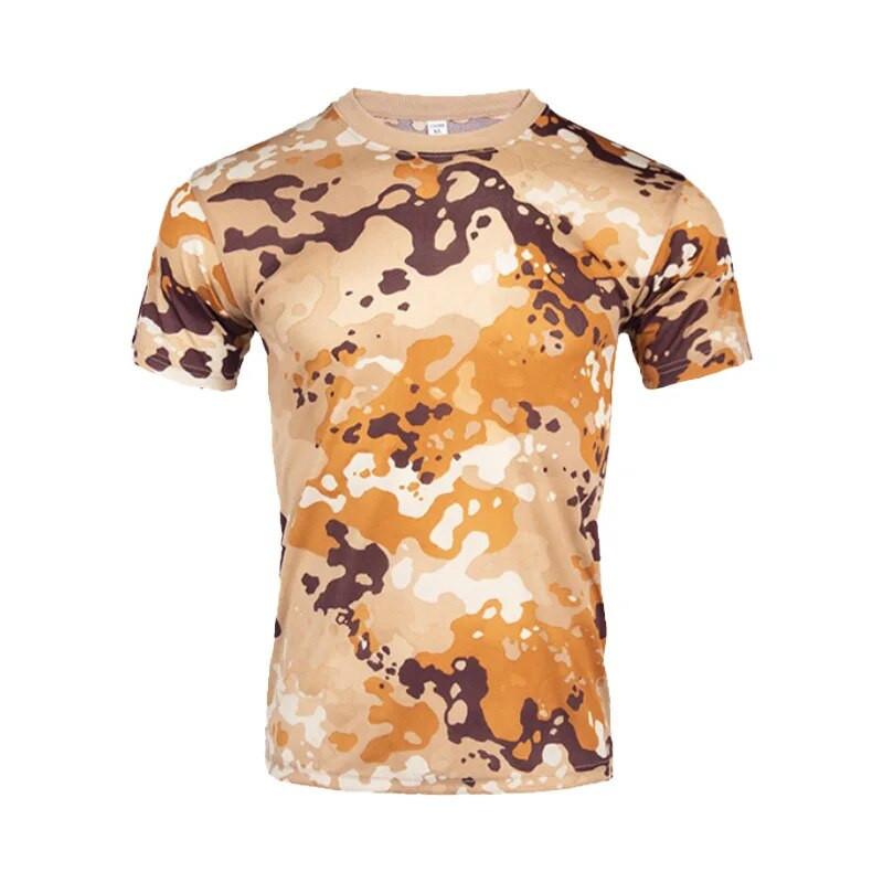 Πουκάμισο Quick Dry Tactical με κοντό μανίκι Camo Military Army T-shirt Multicam Camouflage Ανδρικά μπλουζάκια για κυνήγι για υπαίθρια πεζοπορία
