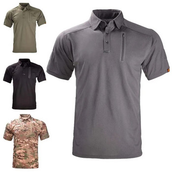 Мъжка тактическа камуфлажна тениска Устойчиви на износване ежедневни армейски бойни ризи Ловни дрехи Бързосъхнещи дишащи мъжки военни дрехи
