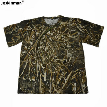 Βαμβακερό άνετο βιονικό καμουφλάζ για ψάρεμα καλοκαιρινό μπλουζάκι με κοντό μανίκι Casual Loose αναρριχητικό πουκάμισο για κάμπινγκ