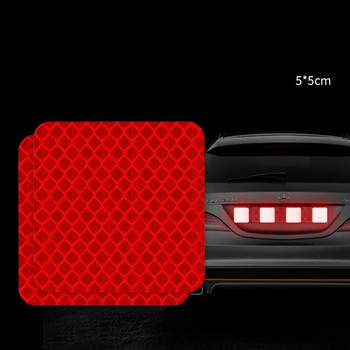 10 τμχ αντανακλαστικό αυτοκόλλητο αυτοκινήτου για τη νύχτα Προειδοποιητικό σήμα κυκλοφορίας Ανακλαστική ταινία Φωτεινής αντανακλαστικής ταινίας προφυλακτήρα αυτοκινήτου