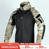 Πολύχρωμο στρατιωτικό μπλουζάκι μάχης US Army CP Camouflage Tactical Shirt Airsoft Paintball Ρούχα κυνηγιού για κάμπινγκ