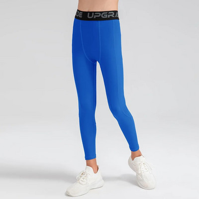 Bērni pieguļošas Quick Dry Fitness Bikses Kompresijas Pamatslānis Skriešanas Legingi Futbols Treniņstulpiņi Sporta šauras bikses