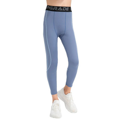 Bērni pieguļošas Quick Dry Fitness Bikses Kompresijas Pamatslānis Skriešanas Legingi Futbols Treniņstulpiņi Sporta šauras bikses