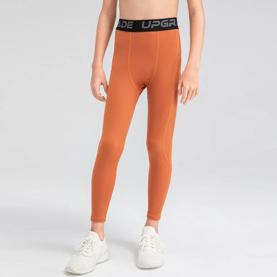 Bērni pieguļošas Quick Dry Fitness Bikses Kompresijas Pamatslānis Skriešanas Legingi Futbols Treniņstulpiņi Sporta šauras bikses