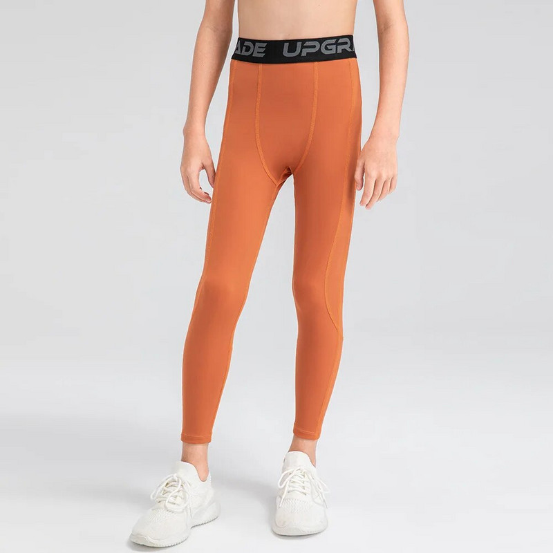 Bērni pieguļošas Quick Dry Fitness Bikses Kompresijas Pamatslānis Skriešanas Legingi Futbols Treniņstulpiņi Sporta šauras bikses