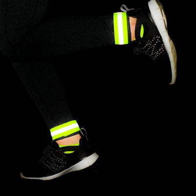 Светлоотразителна лента за ръка Регулируеми светлоотразителни ленти Презрамки за висока видимост Светлоотразителни ленти за нощно ходене Колоездене Бягане
