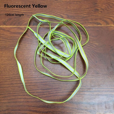 1 ζευγάρι πολύχρωμα νεανικά μοντέρνα προστατευτικά φθορισμού προειδοποιητικά διπλά αντανακλαστικά πλαϊνά κορδόνια