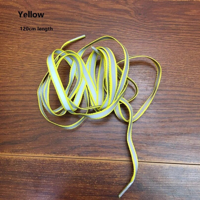 1 ζευγάρι πολύχρωμα νεανικά μοντέρνα προστατευτικά φθορισμού προειδοποιητικά διπλά αντανακλαστικά πλαϊνά κορδόνια