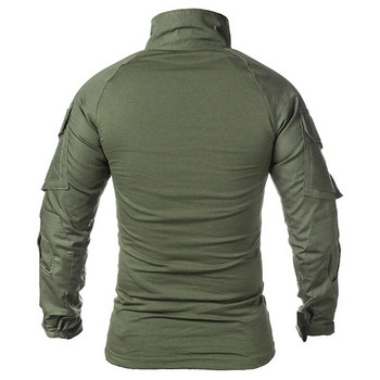 Ανδρικό στρατό των ΗΠΑ Tactical Multicam Military Combat Μαύρο μπλουζάκι μακρυμάνικο CP καμουφλάζ Airsoft πουκάμισα Ρούχα για κάμπινγκ για κυνήγι