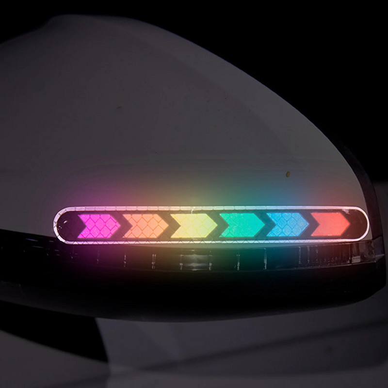 Auto helkurkleebis Automaatne stiil helkurribad Öise sõiduohutuse hoiatus Helkuri kleebis ees/taga põrkeraua jaoks