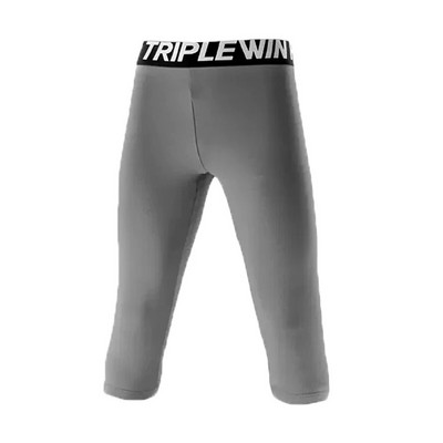 Bērni zēns meitene 3/4 apgriezti legingi Kapri skriešanas zeķubikses bikses bērniem basketbols futbols futbols fitnesa vingrinājumi sporta šorti