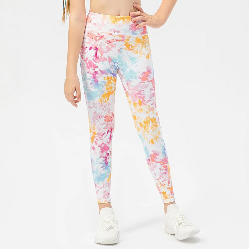 (120–150 cm) Bērnu apdruka Ātri nožūst sporta bikses Skriešana Skriešana Sporta apģērbs Meiteņu Joga Deja Vingrinājums Treniņš Fitnesa bikses