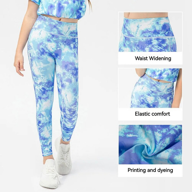 (120–150 cm) Bērnu apdruka Ātri nožūst sporta bikses Skriešana Skriešana Sporta apģērbs Meiteņu Joga Deja Vingrinājums Treniņš Fitnesa bikses