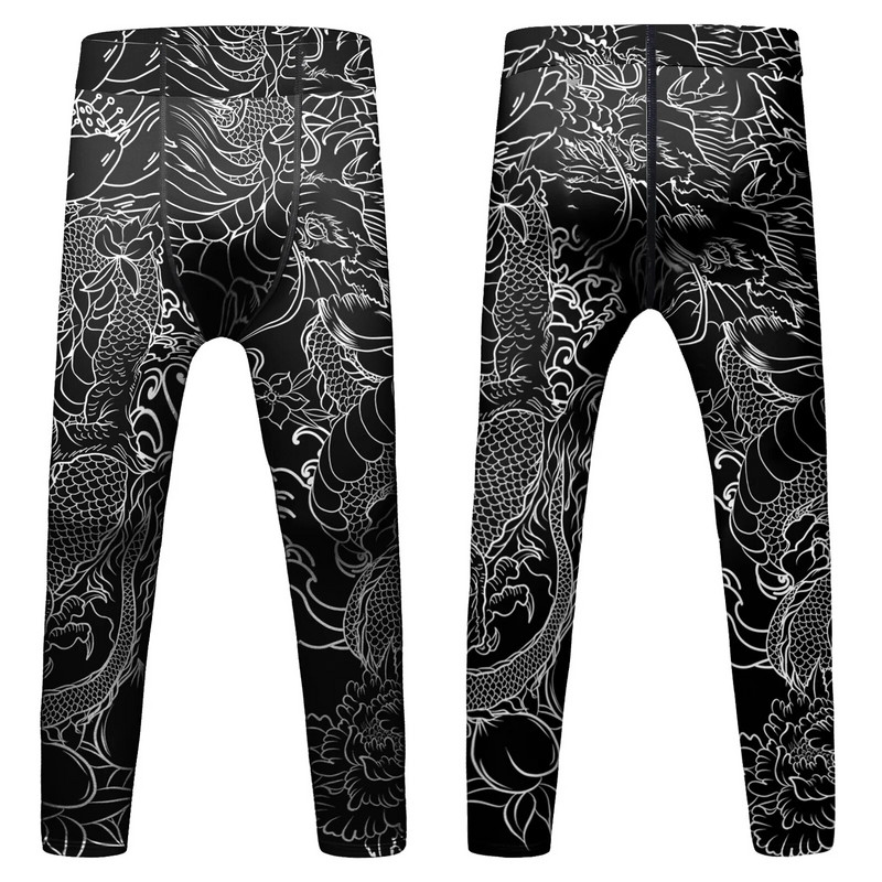 Bērnu MMA kompresijas bikses Ātri nožūst Jiu Jitsu Muay Thai Bikses Zēni Bērni Bokss Legingi Treniņš Sports Skriešanas Zeķubikses