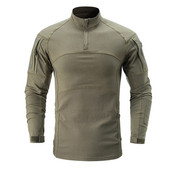Cămașă tactică Top cu mânecă lungă Camo Airsoft Cămașă de luptă pentru sport în aer liber Camo multicam negru