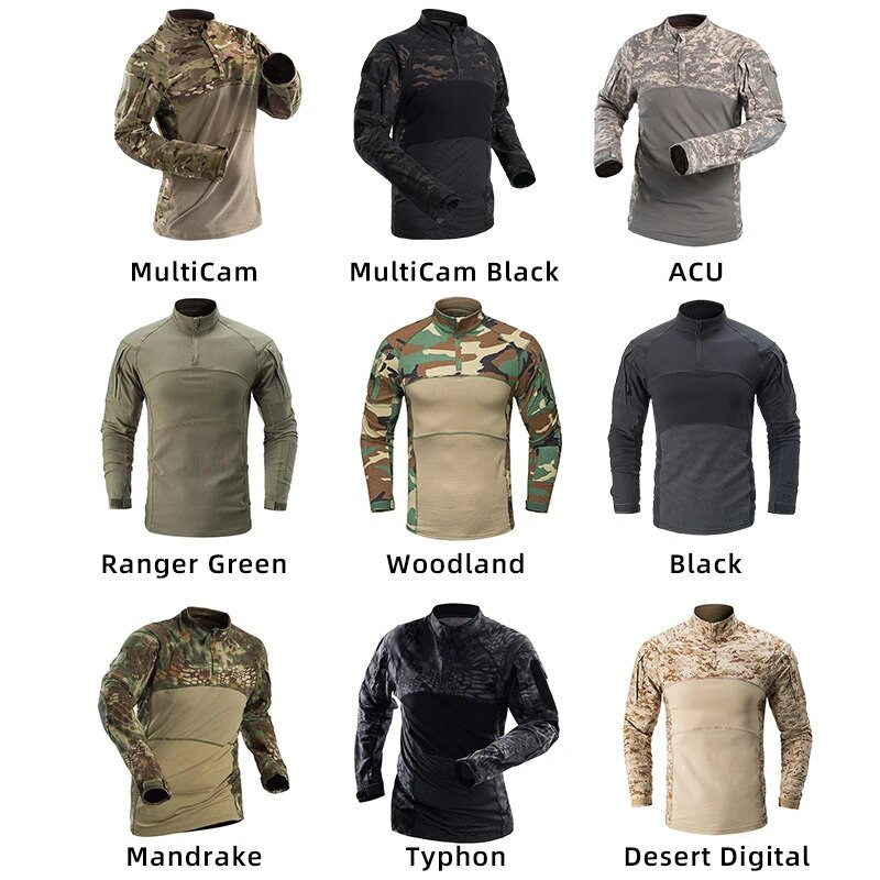 Πουκάμισο Tactical μακρυμάνικο Top Camo Airsoft Outdoor Sports Combat Shirt Μαύρο MultiCam Camo