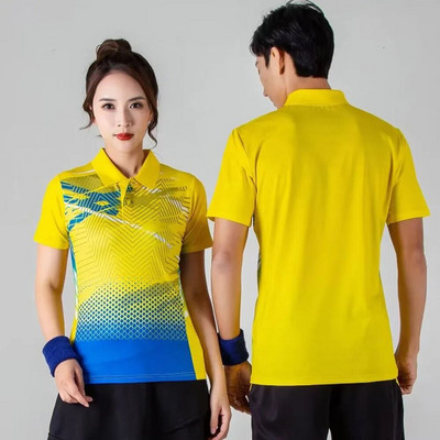 Quick Dry Table Tennis Clothes for Men Women High Quality Breathable Print Short Sleeve Summer Ping Pong Badminton Shirt Uniform