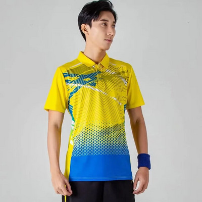 Quick Dry Ρούχα Πινγκ πονγκ για άνδρες Γυναικεία Υψηλής ποιότητας αναπνεύσιμη στάμπα με κοντό μανίκι Καλοκαιρινή στολή μπάντμιντον πινγκ πονγκ