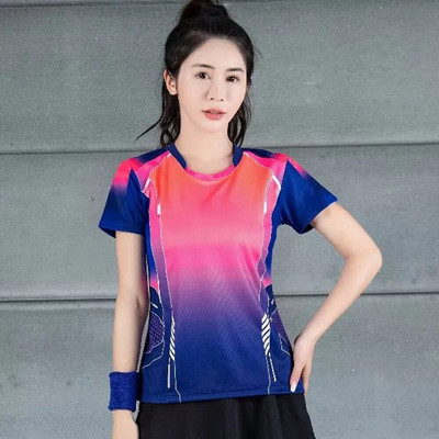 Quick Dry Ρούχα Πινγκ πονγκ για άνδρες Γυναικεία Υψηλής ποιότητας αναπνεύσιμη στάμπα με κοντό μανίκι Καλοκαιρινή στολή μπάντμιντον πινγκ πονγκ