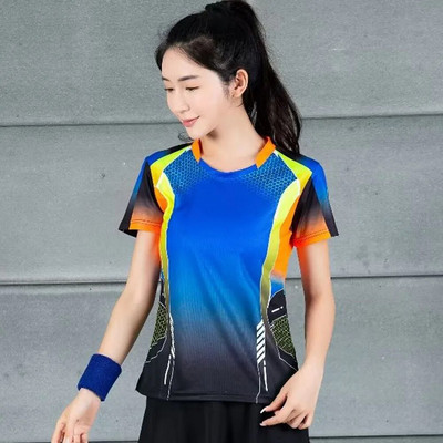 Quick Dry Ρούχα Πινγκ πονγκ για άνδρες Γυναικεία Υψηλής ποιότητας αναπνεύσιμη στάμπα με κοντό μανίκι Καλοκαιρινή στολή μπάντμιντον πινγκ πονγκ