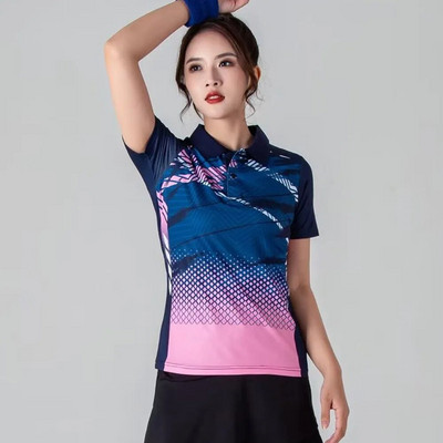 Quick Dry Ρούχα Πινγκ πονγκ για άνδρες Γυναικεία Υψηλής ποιότητας αναπνεύσιμη στάμπα με κοντό μανίκι Καλοκαιρινή στολή μπάντμιντον πινγκ πονγκ