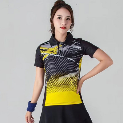 Quick Dry Ρούχα Πινγκ πονγκ για άνδρες Γυναικεία Υψηλής ποιότητας αναπνεύσιμη στάμπα με κοντό μανίκι Καλοκαιρινή στολή μπάντμιντον πινγκ πονγκ