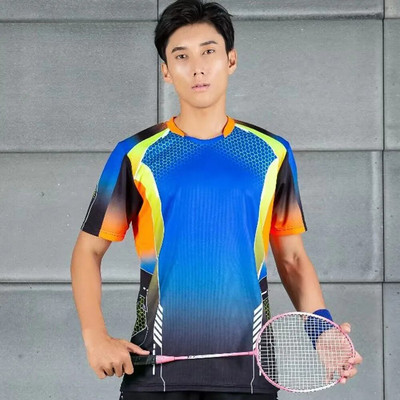 Quick Dry Ρούχα Πινγκ πονγκ για άνδρες Γυναικεία Υψηλής ποιότητας αναπνεύσιμη στάμπα με κοντό μανίκι Καλοκαιρινή στολή μπάντμιντον πινγκ πονγκ
