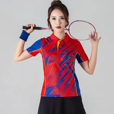 Quick Dry Ρούχα Πινγκ πονγκ για άνδρες Γυναικεία Υψηλής ποιότητας αναπνεύσιμη στάμπα με κοντό μανίκι Καλοκαιρινή στολή μπάντμιντον πινγκ πονγκ