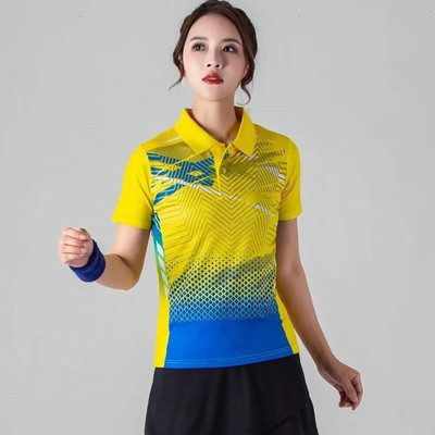 Quick Dry Ρούχα Πινγκ πονγκ για άνδρες Γυναικεία Υψηλής ποιότητας αναπνεύσιμη στάμπα με κοντό μανίκι Καλοκαιρινή στολή μπάντμιντον πινγκ πονγκ