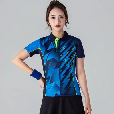 Quick Dry Ρούχα Πινγκ πονγκ για άνδρες Γυναικεία Υψηλής ποιότητας αναπνεύσιμη στάμπα με κοντό μανίκι Καλοκαιρινή στολή μπάντμιντον πινγκ πονγκ