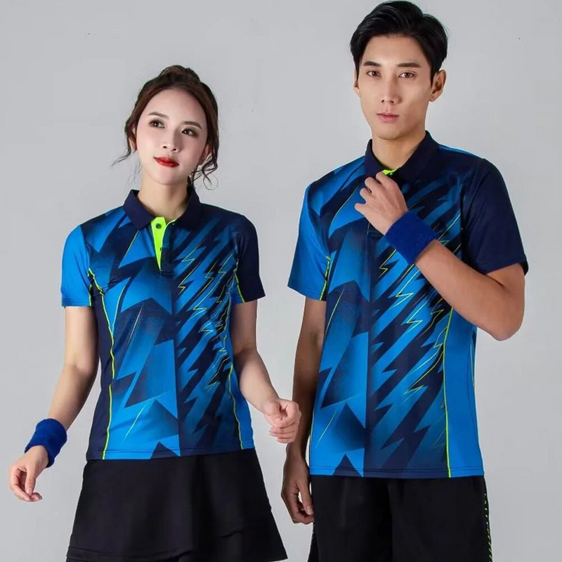 Quick Dry Ρούχα Πινγκ πονγκ για άνδρες Γυναικεία Υψηλής ποιότητας αναπνεύσιμη στάμπα με κοντό μανίκι Καλοκαιρινή στολή μπάντμιντον πινγκ πονγκ