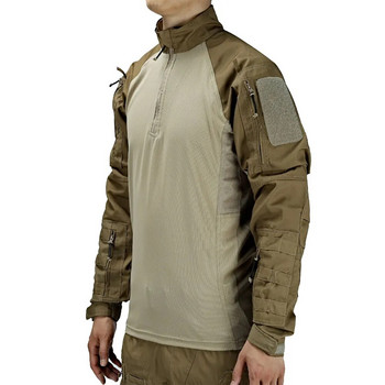 Στρατιωτικό πουκάμισο μάχης πολλαπλών καμερών ανδρών Στρατού Airsoft Tactical Shirt μακρυμάνικο Paintball για κάμπινγκ Ρούχα κυνηγιού