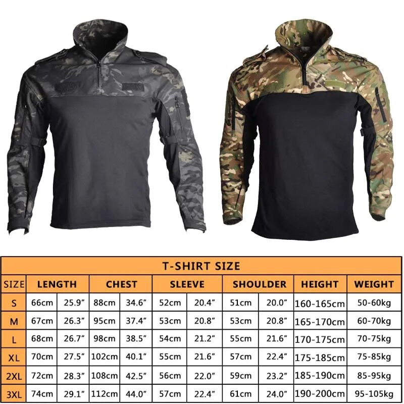 Taktiniai žygio marškinėliai Kariniai Camo marškinėliai Softair Combat ilgomis rankovėmis greitai džiūstantys vyriški drabužiai Multicam stovyklavimo dažasvydžio drabužiai