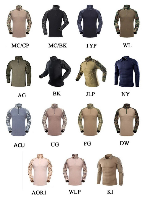 Μπλουζάκια 1/4 με φερμουάρ Ripstops με τσέπες με φερμουάρ Ανδρικά μακρυμάνικα κυνηγητικά μπλουζάκια αστυνομικής δουλειάς μπλουζάκια πουλόβερ