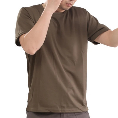 ESDY în aer liber guler rotund camuflaj cu mânecă scurtă, respirabil, sport, uscare rapidă, antrenament tactic în aer liber, tricou pentru fan militar
