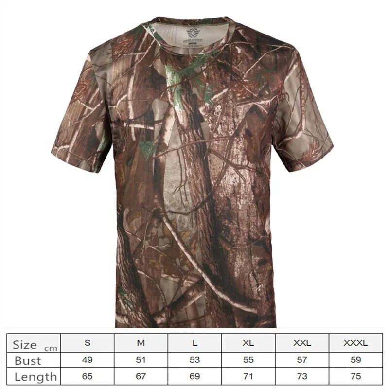 ESDY lauko apvalios apykaklės kamufliažiniai marškinėliai trumpomis rankovėmis, kvėpuojantys sportiniai greitai džiūstantys lauko taktiniai mokymai karinio sirgalio marškinėliai