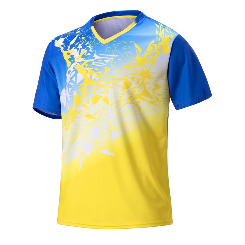 Ανδρικά που φορούν αθλητικά μπλουζάκια Προπόνηση Ρούχα γκολφ Μπάντμιντον Μπλουζάκια πόλο ομάδας Μπλουζάκια πινγκ πονγκ Quick Dry Breathable Badminton Jersey