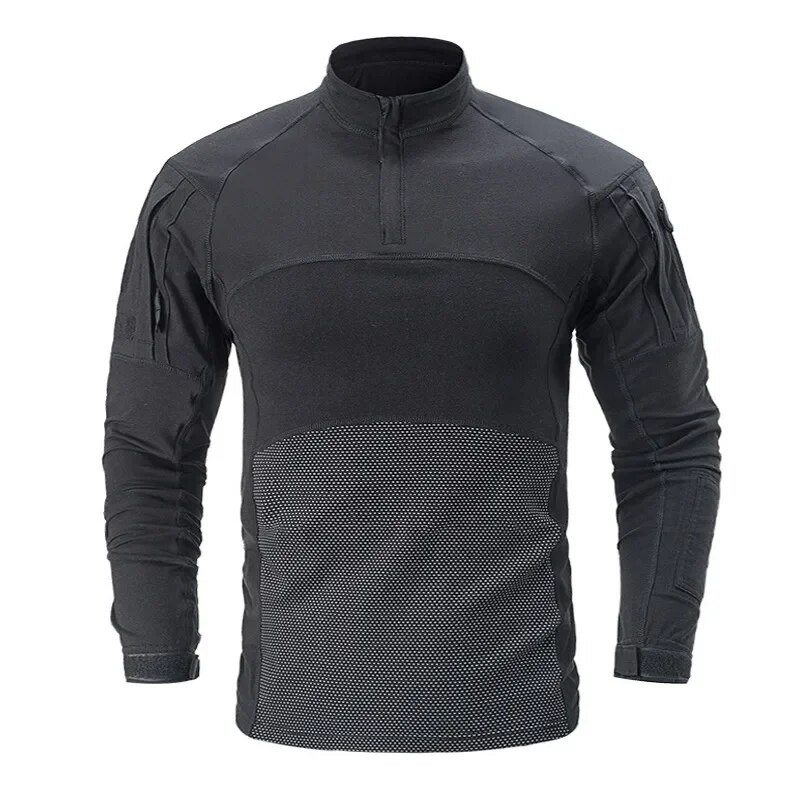 Pánske bojové tričko s zahusťovaním lakťov, armádne, vojenské, multicam maskovacie tričko, vonkajšie, airsoft, paintball, poľovnícke, taktické oblečenie