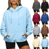 Põhitõed Pullover Naiste naiste mood kapuutsid Suuremõõdulised kampsunid, pikad suured naiste kapuutsiga kootud kampsunid