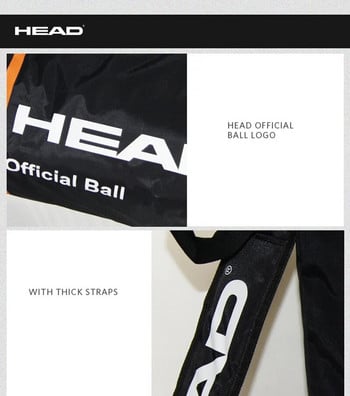 Чанта за тенис на глава Голям капацитет за 70-100 PCS Balls Bucket Bag с топлоизолация Чанта за тенис топки HEAD Тенис пакет с топки Padel