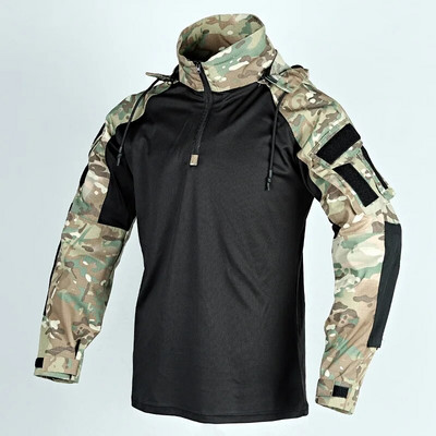 Tactic US Army CP Camouflage Multicam Military Combat T-Shirt Men Tactical Shirt Airsoft Paintball Къмпинг Ловно облекло