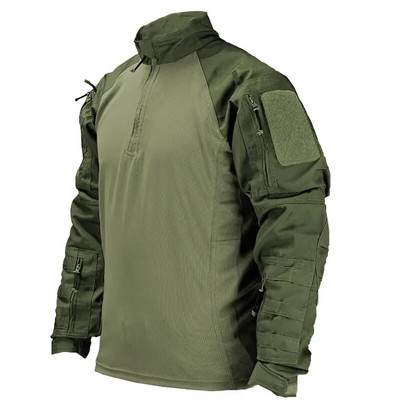 Cămașă de luptă pentru bărbați Uniformă militară cu mai multe camere din armată Cămașă tactică Airsoft Paintball cu mâneci lungi Îmbrăcăminte de vânătoare pentru camping