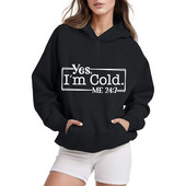 Ženska majica s kapuljačom, spuštena ramena, dugi rukavi, sportski pulover za vježbanje