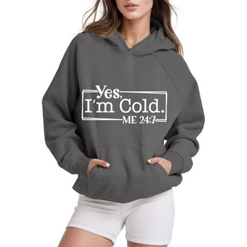 Ženska majica s kapuljačom, spuštena ramena, dugi rukavi, sportski pulover za vježbanje