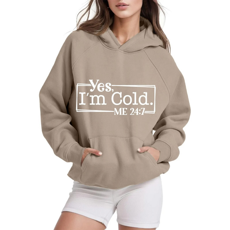 Ženska majica s kapuljačom, spuštena ramena, dugi rukavi, sportski pulover za vježbanje