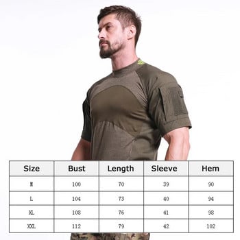 Μπλουζάκια Tactical Army Camouflage Μπλουζάκια ψαρέματος με γρήγορο στέγνωμα Ρούχα εξωτερικού χώρου Πεζοπορία Camping Tees Crop καλοκαιρινά πουκάμισα για άνδρες